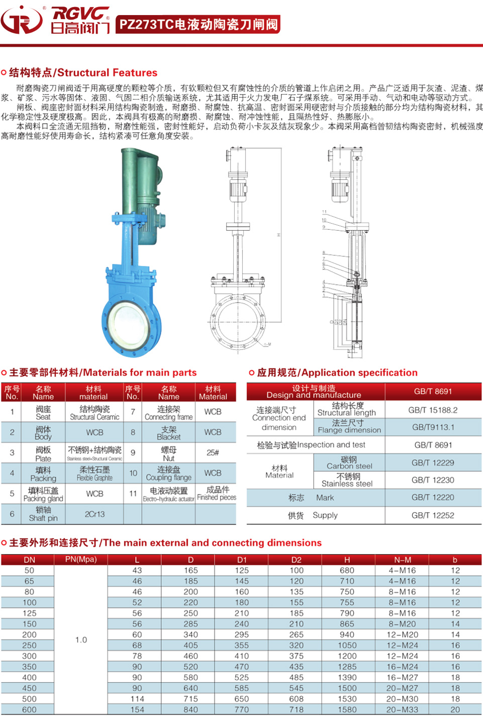 PZ273TC電液動陶瓷刀閘閥